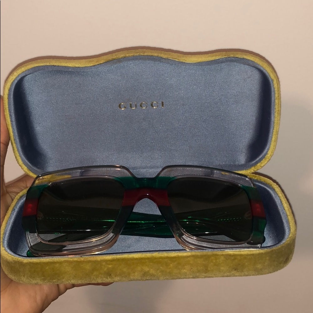 Women’s Gucci Square-Drame Acetate Sunglasses